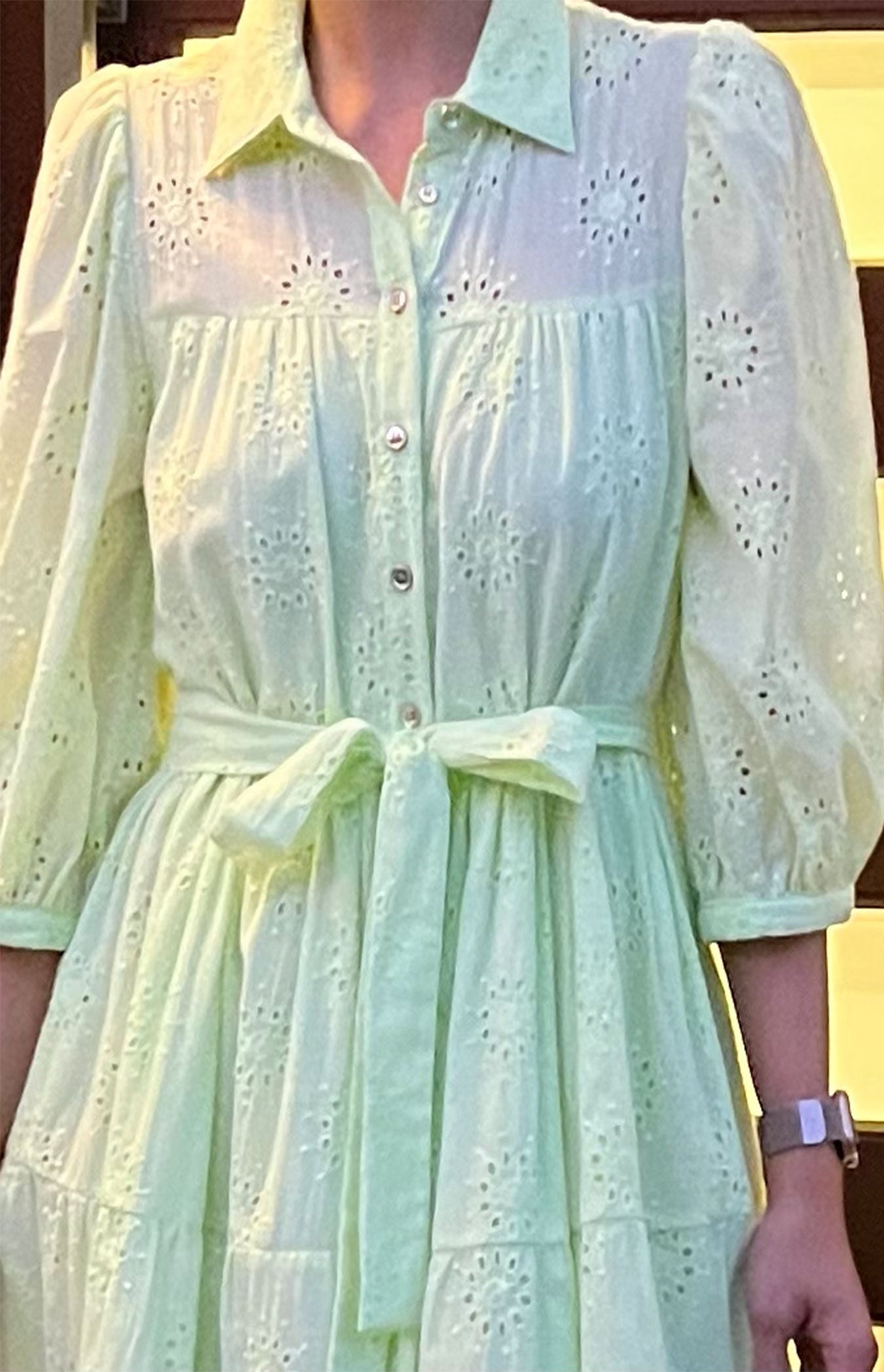 Embroidered Babydoll Dress