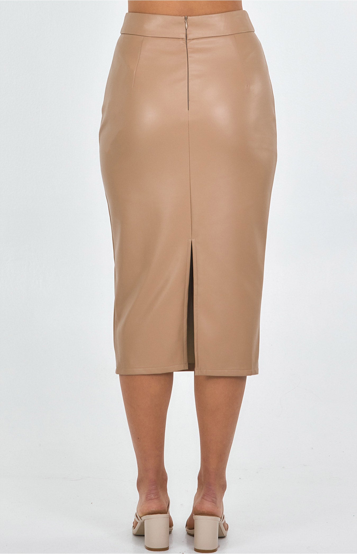 Faux Leather Pencil Skirt